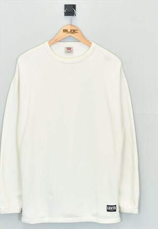 VINTAGE LEVI'S SWEATSHIRT CREAM LARGE
