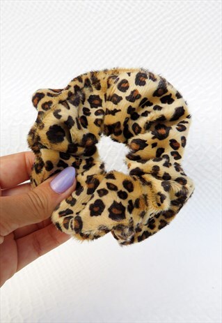 ANIMAL LEOPARD PRINT HAIR BAND SCRUNCHIE
