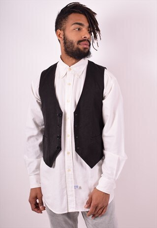 UNITED COLORS OF BENETTON MENS VINTAGE WAISTCOAT MEDIUM 90S