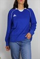 VINTAGE ADIDAS SWEATSHIRT W LOGO FRONT & RUCH DETAIL