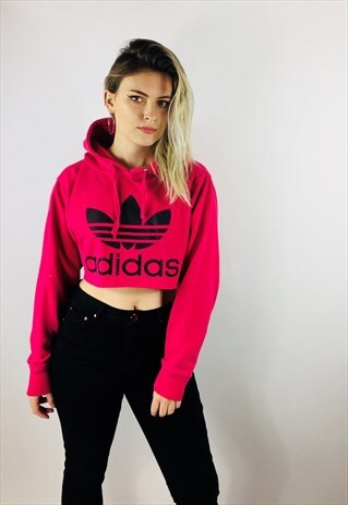 VINTAGE ADIDAS TREFOIL CROPPED ORIGINALS 90S HOODIE