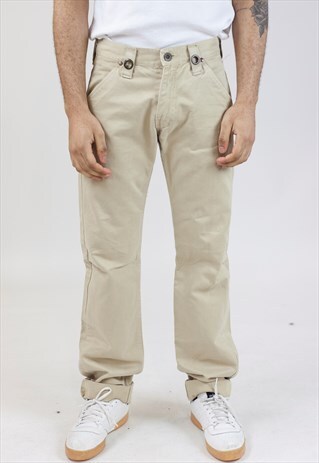 VINTAGE 90'S BEIGE WORK TROUSERS