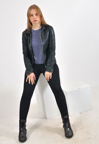 VINTAGE 90'S REAL LEATHER JACKET