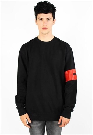 EXCLUSIVE SWEATSHIRTS - WITH RED PU LEATHER ON THE ARM