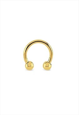 Gold Surgical Steel Circular Barbell Piercing 8mm