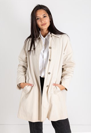 VINTAGE 80S ORIGINAL BURBERRY TRENCH COAT / S9517