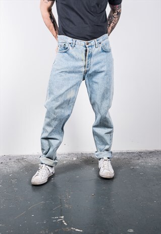 VINTAGE BLUE LEVI'S 501 PAINT JEANS