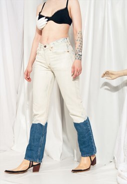 Reworked Vintage Levi's Jeans 90s Straight Leg Denim Pants