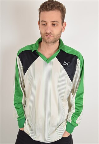 VINTAGE PUMA FOOTBALL SHIRT MADE IN W-GERMANY 80'S (1887)