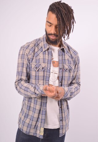 VINTAGE LEVI'S SHIRT CHECK BLUE