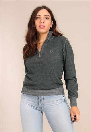 VINTAGE 90S FRED PERRY SWEATSHIRT WITH 1/4 ZIP