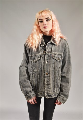 VINTAGE LEVI'S CHARCOAL GREY DENIM JACKET