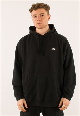 VINTAGE BLACK NIKE HOODIE PULLOVER XXXL