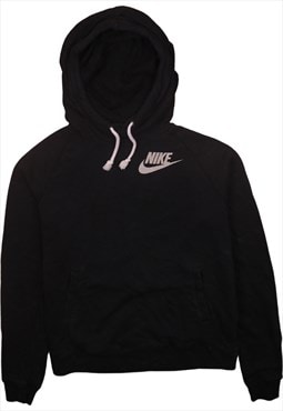 Vintage 90's Nike Hoodie Swoosh Pullover Black Medium