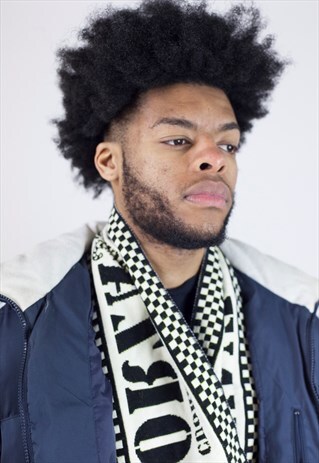 VINTAGE 90'S BLACK AND WHITE SPORT SCARF