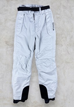 Columbia Ski Trousers White Omni Tech Waterproof Women's S