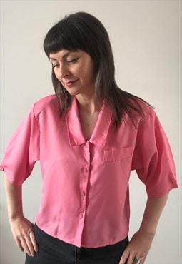 Vintage 80s Pink Blouse