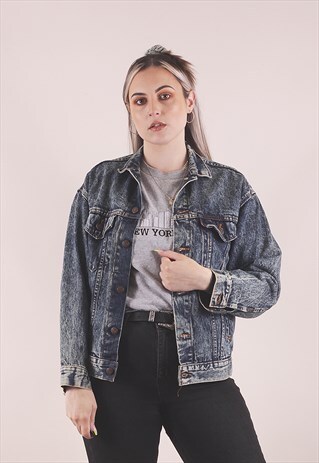 vintage levis acid wash denim jacket