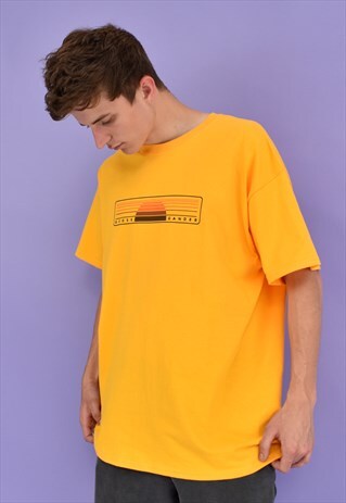 G&G UNISEX GOLD/ORANGE SUNSET S/S TEE