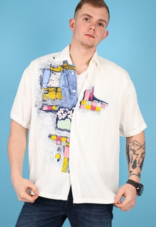 VINTAGE PATTERN SHIRT IN MULTI NS166