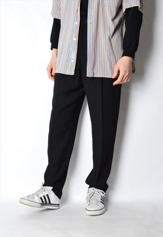 BLACK UNISEX MINIMALIST PANTS
