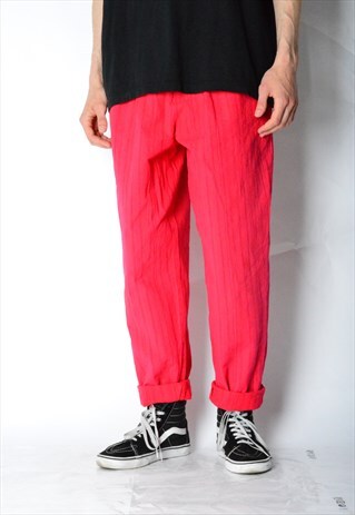 VINTAGE 80S RASPBERRY RED PANTS