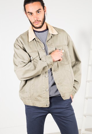 VINTAGE 80'S LEVI'S CONTRAST COLLAR JACKET / S0114
