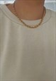 1970. 18K GOLD CHUNKY ROPE CHAIN STATEMENT NECKLACE