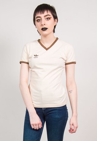 ADIDAS VINTAGE V-NECK T-SHIRT