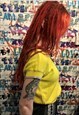 SQUARE NECK NEON YELLOW CROP TANK TOP 80S 90S