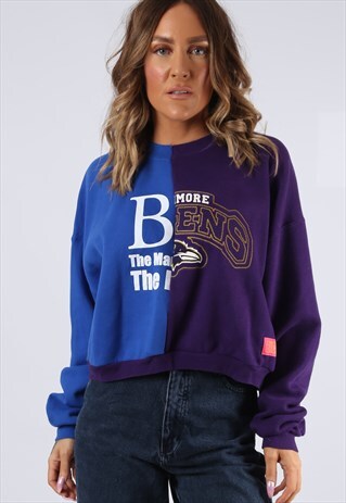 CROPPED SWEATSHIRT JUMPER OVERSIZED PRINT BICH REBORN (H9DL