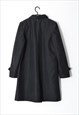 Y2K BLACK MINIMALIST TRENCH COAT