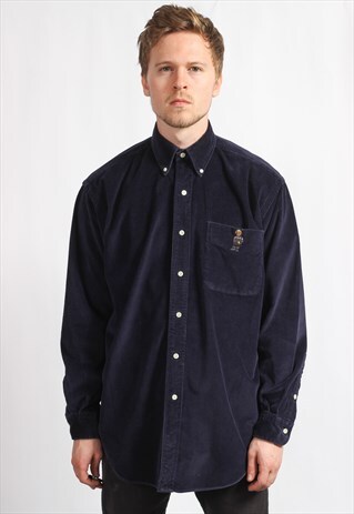 VINTAGE RALPH LAUREN POLO BEAR CORDUROY SHIRT