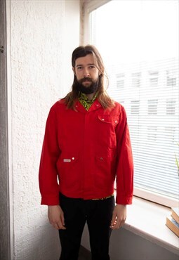 Vintage 70's Red Worker Style Jacket