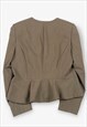VINTAGE CALVIN KLEIN FORMAL ZIP JACKET BEIGE LARGE BV16667