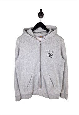 Men's Carhartt Full Zip Hoodie In Grey Size Medium