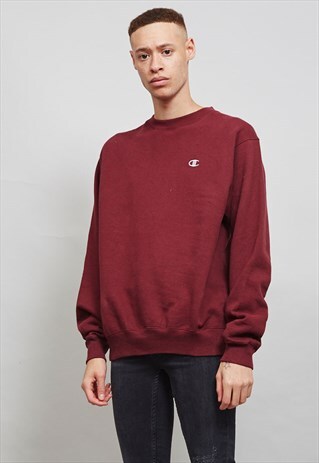 VINTAGE BURGUNDY 90'S ECO CHAMPION SWEATER