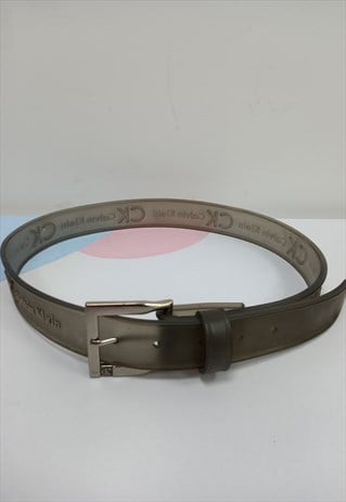 00's Vintage Belt Plastic PVC Clear Grey