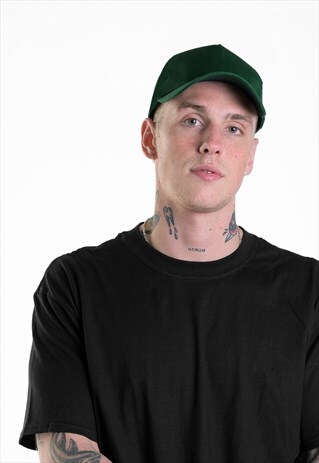 ESSENTIAL BLANK BASEBALL HAT CAP - FOREST GREEN