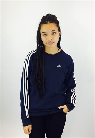 ADIDAS CLASSIC 3 STRIPE EMBROIDERED SWEATSHIRT