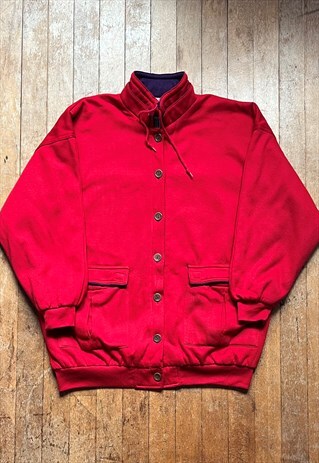 VINTAGE RED BUTTON UP CARDIGAN 