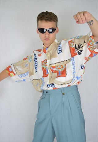 VINTAGE MULTICOLOUR GRAPHIC FESTIVAL SHIRT