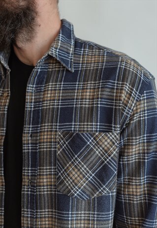 VINTAGE 90S GRUNGE CHECKERED SHIRT