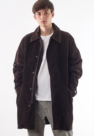 VINTAGE C.P. COMPANY COAT 90S BROWN CORDUROY