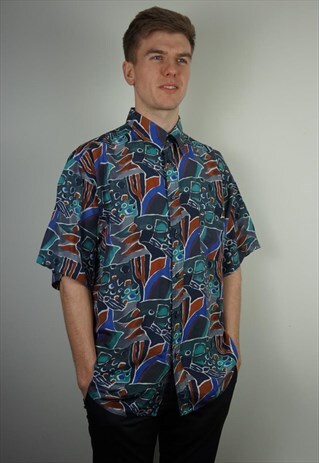 PURE SILK PATTERNED SHIRT