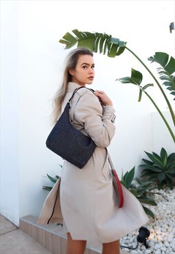 Authentic Vintage 00s Burberry Denim Shoulder Bag