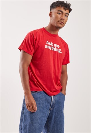 VINTAGE ASK ME ANYTHING GRAPHIC T-SHIRT