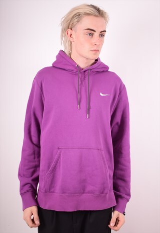 NIKE MENS VINTAGE HOODIE JUMPER XL PURPLE 90S