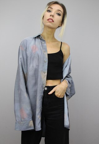VINTAGE 80S/90S OVERSIZED PATTERNED SHIRT