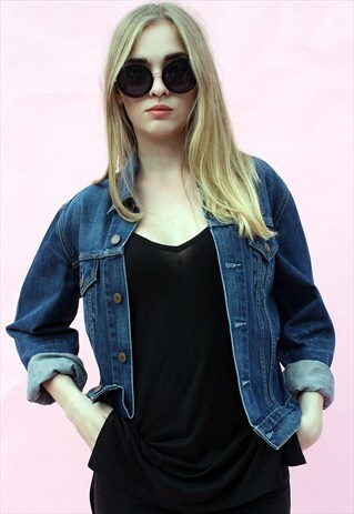 VINTAGE 80' BLUE DENIM JACKET